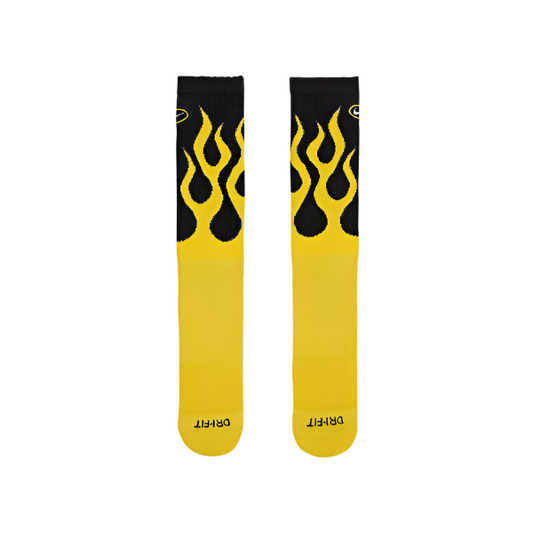 Nike Everyday Plus Cushioned Crew Flames Socks - Yellow/Black