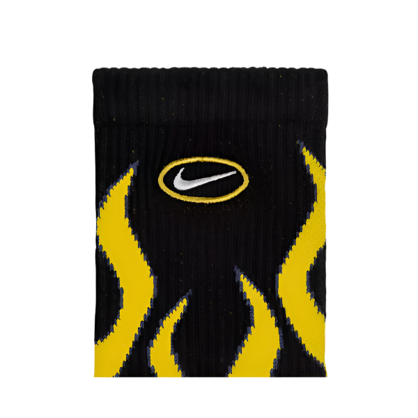 Nike Everyday Plus Cushioned Crew Flames Socks - Yellow/Black