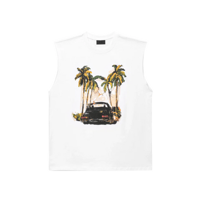 RtA Terry Cutoff Tee - Drift Car White