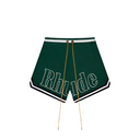 Rhude Logo Basketball Swim Shorts - Forest Green/White