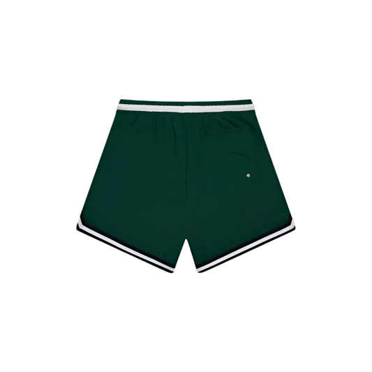 Rhude Logo Basketball Swim Shorts - Forest Green/White