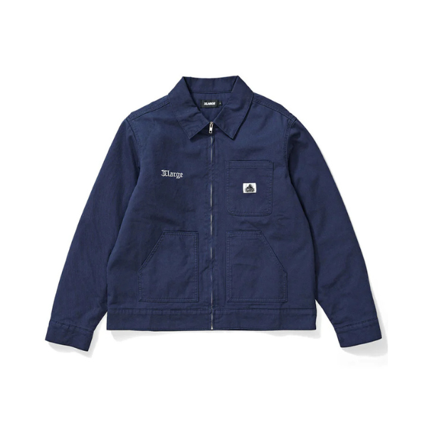 X-Large Embroidered Work Jacket - Navy