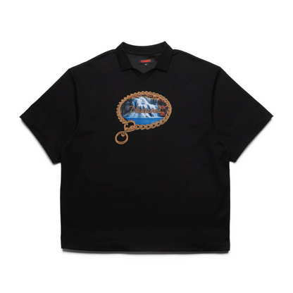 Pleasures Submission Boxy Polo Tee - Black