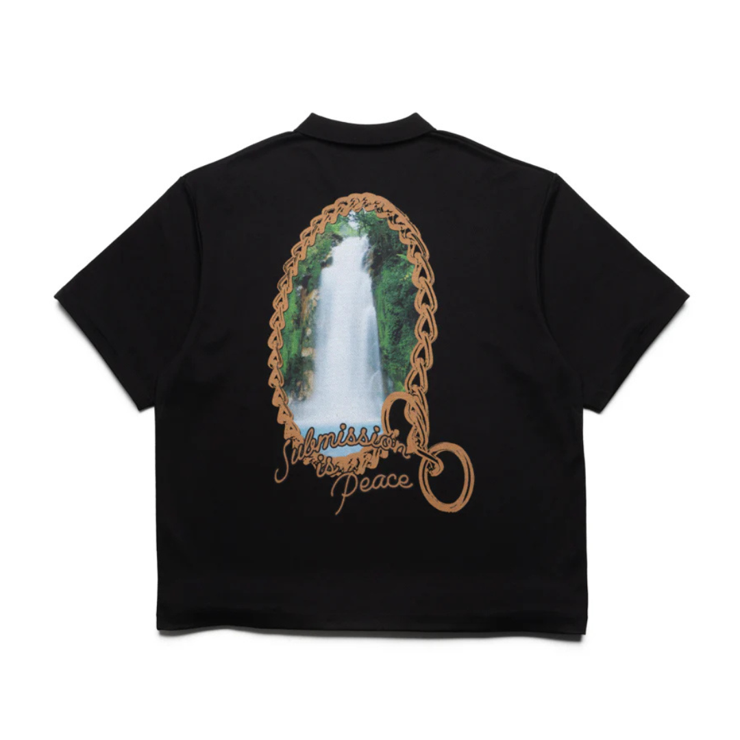 Pleasures Submission Boxy Polo Tee - Black