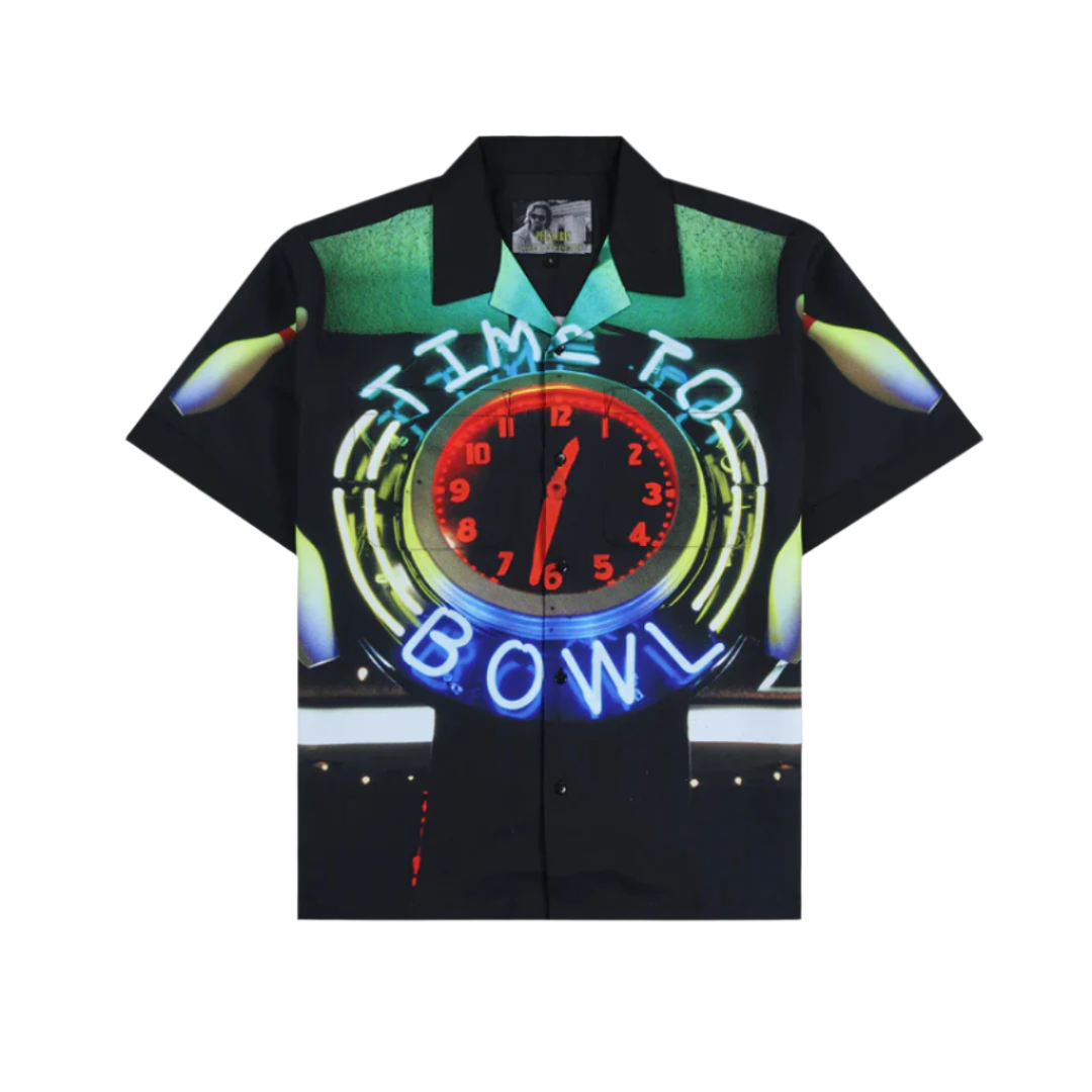 Pleasures Time Bowling Button Up - Black Edge