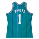 Mitchell & Ness Muggsy Bogues 1992 Charlotte Hornets Classics Jersey - Teal