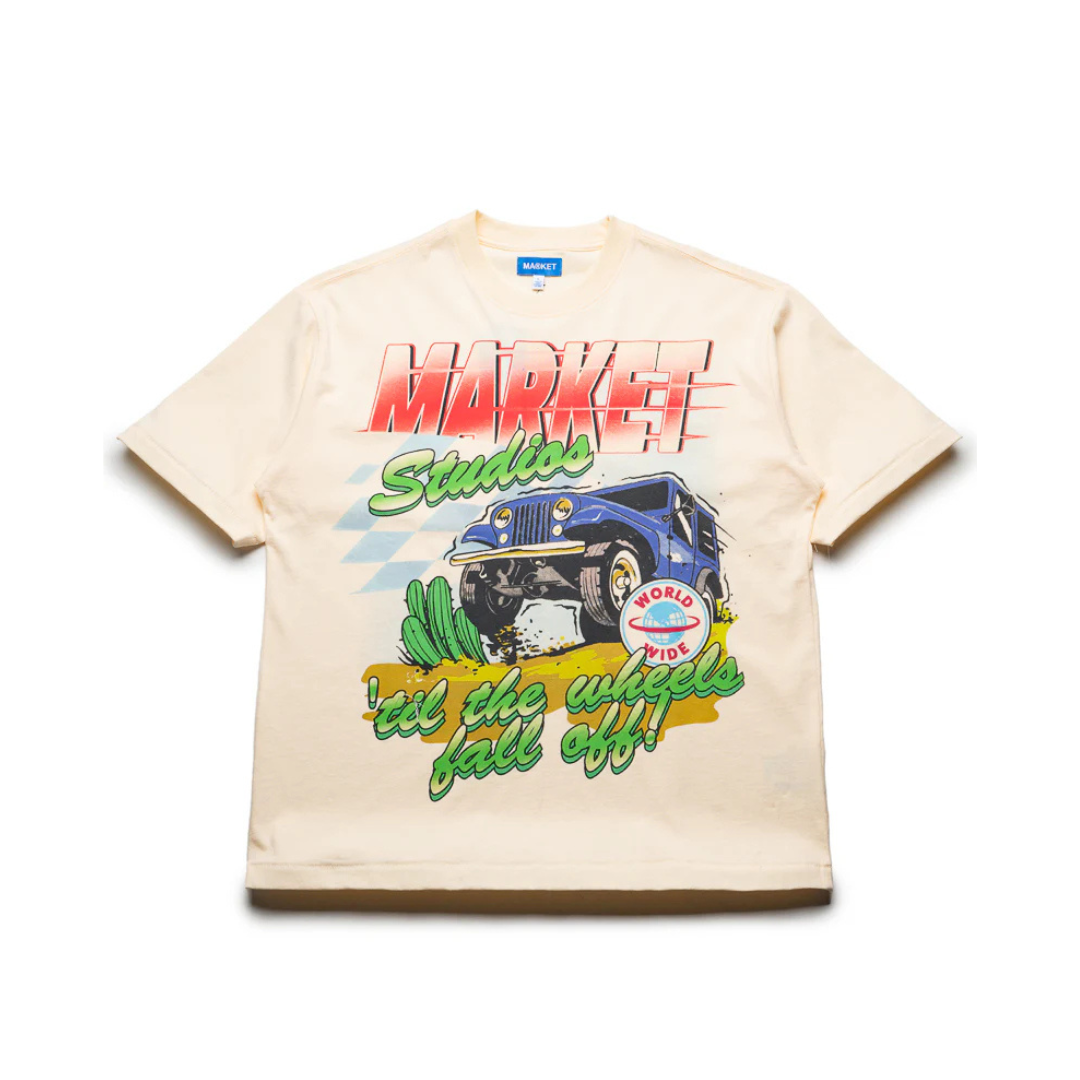 Market Wheels Off Tee - ButterCream