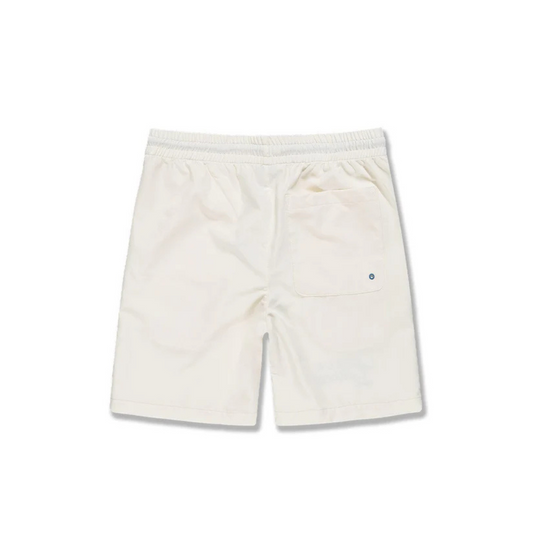 Jordan Craig Embroidered Camp Shorts - Cream