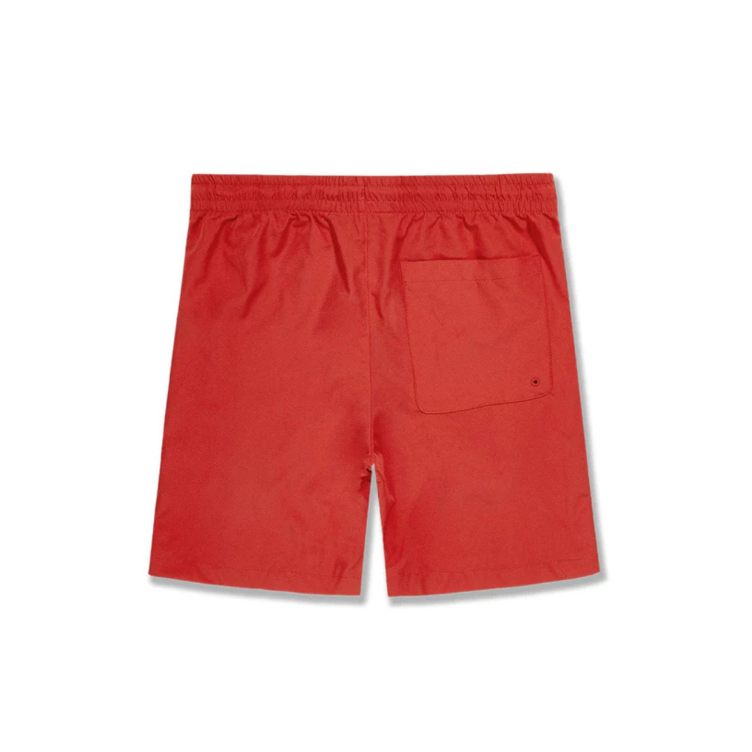 Boys Jordan Craig Embroidered Camp Shorts - Red