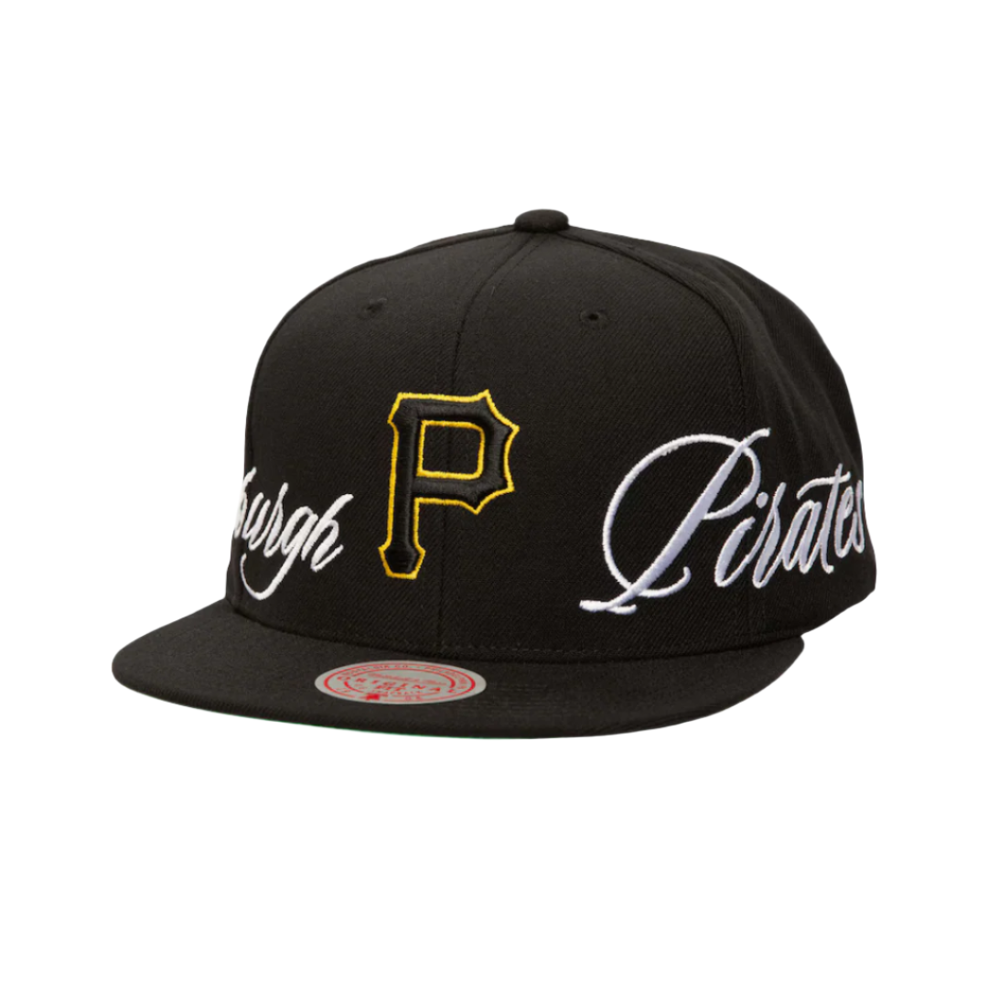 Mitchell & Ness x Just Don Script Pittsburgh Pirates Snapback - Black