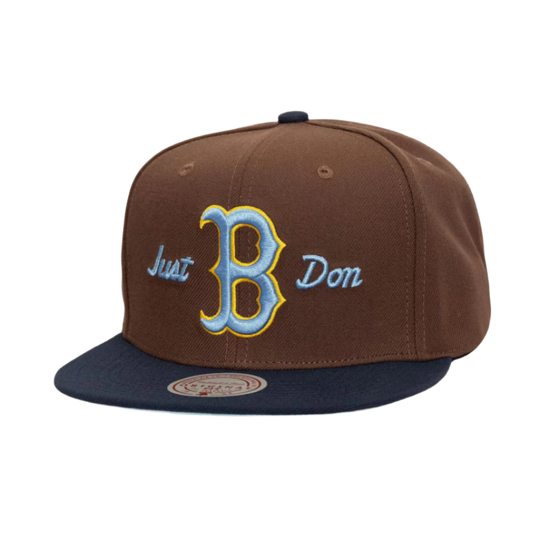 Mitchell & Ness x Just Don Script Red Sox Snapback - Brown
