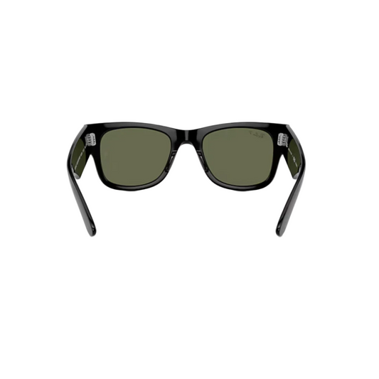 Ray-Ban Mega Wayfarer Green Lens Sunglasses - Black