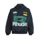 Rhude Roadway Racing Hoodie - Vintage Black