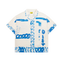 Diet Starts Monday Strokes Button Up Shirt - Cream/Blue