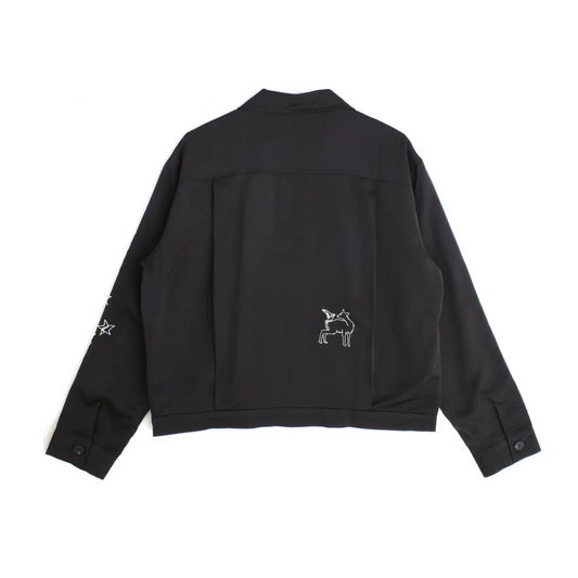 Jungles Life Is Magic Trucker Jacket - Black