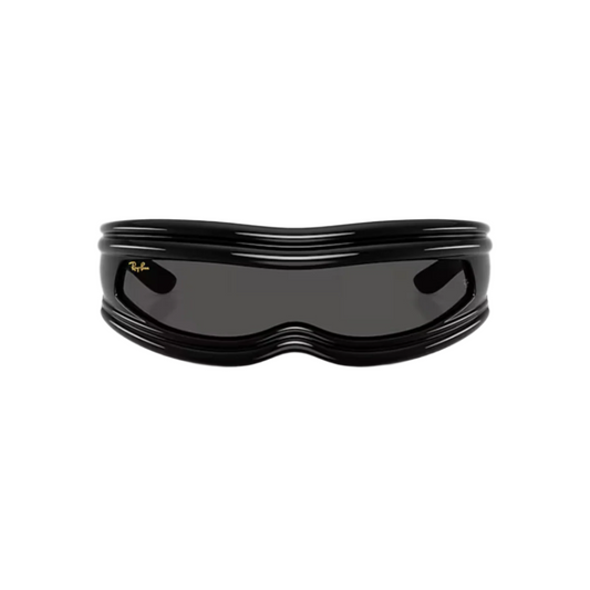 Ray-Ban x Asap Rocky Ultra-Wrap Black Lens Thick Brim Sunglasses - Black