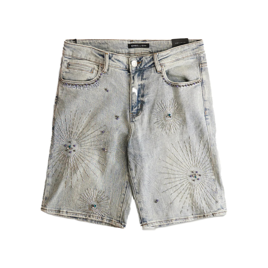 Embellish Krystos Shorts - Bleach Wash