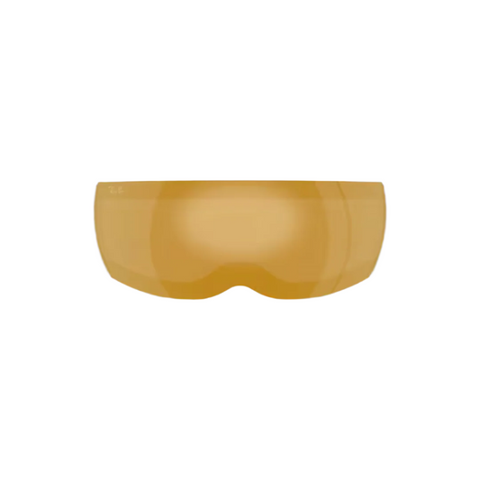 Ray-Ban x Asap Rocky Ultra-Wrap 002 Brown/Mirror Gold Wide-Lens Sunglasses - Polished White