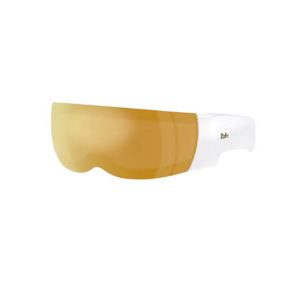 Ray-Ban x Asap Rocky Ultra-Wrap 002 Brown/Mirror Gold Wide-Lens Sunglasses - Polished White