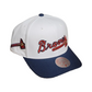 Mitchell & Ness Atlanta Braves Evergreen Pro Snapback - White/Red/Navy