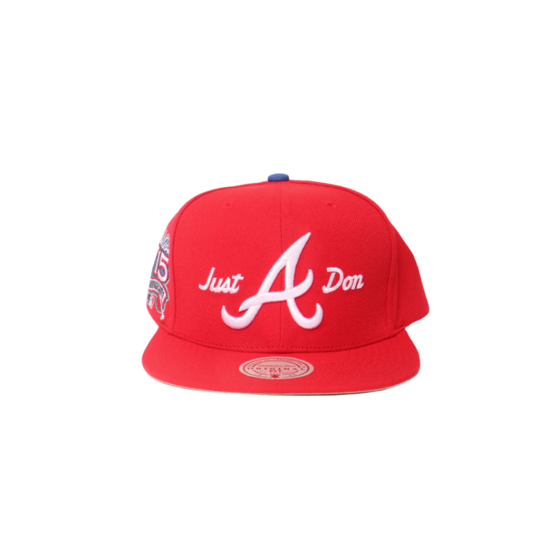 Mitchell & Ness x Just Don Atlanta Braves Script Hat - Red