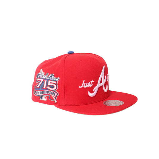 Mitchell & Ness x Just Don Atlanta Braves Script Hat - Red