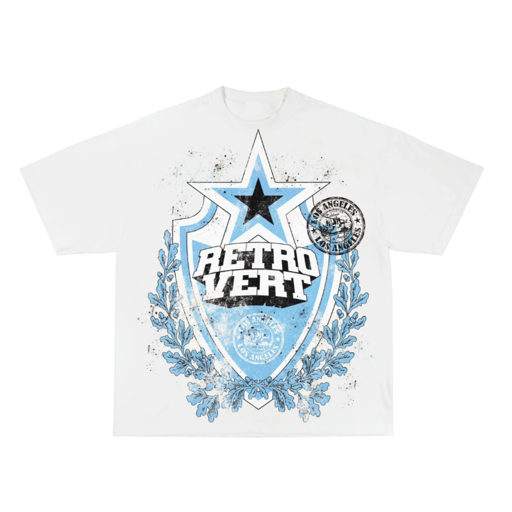 Retrovert Blue Star Tee - Blue