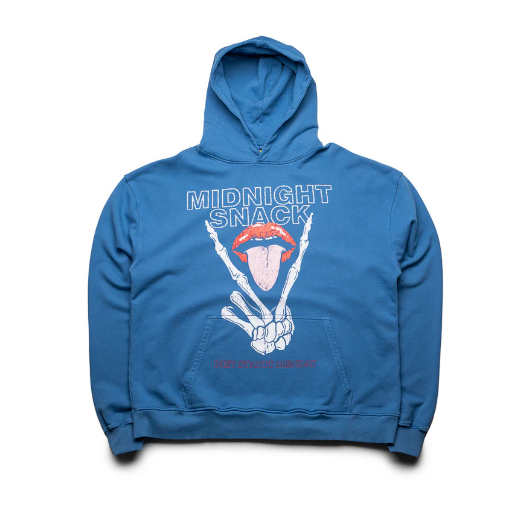 Diet Starts Monday Midnight Snack Hoodie - Washed Blue