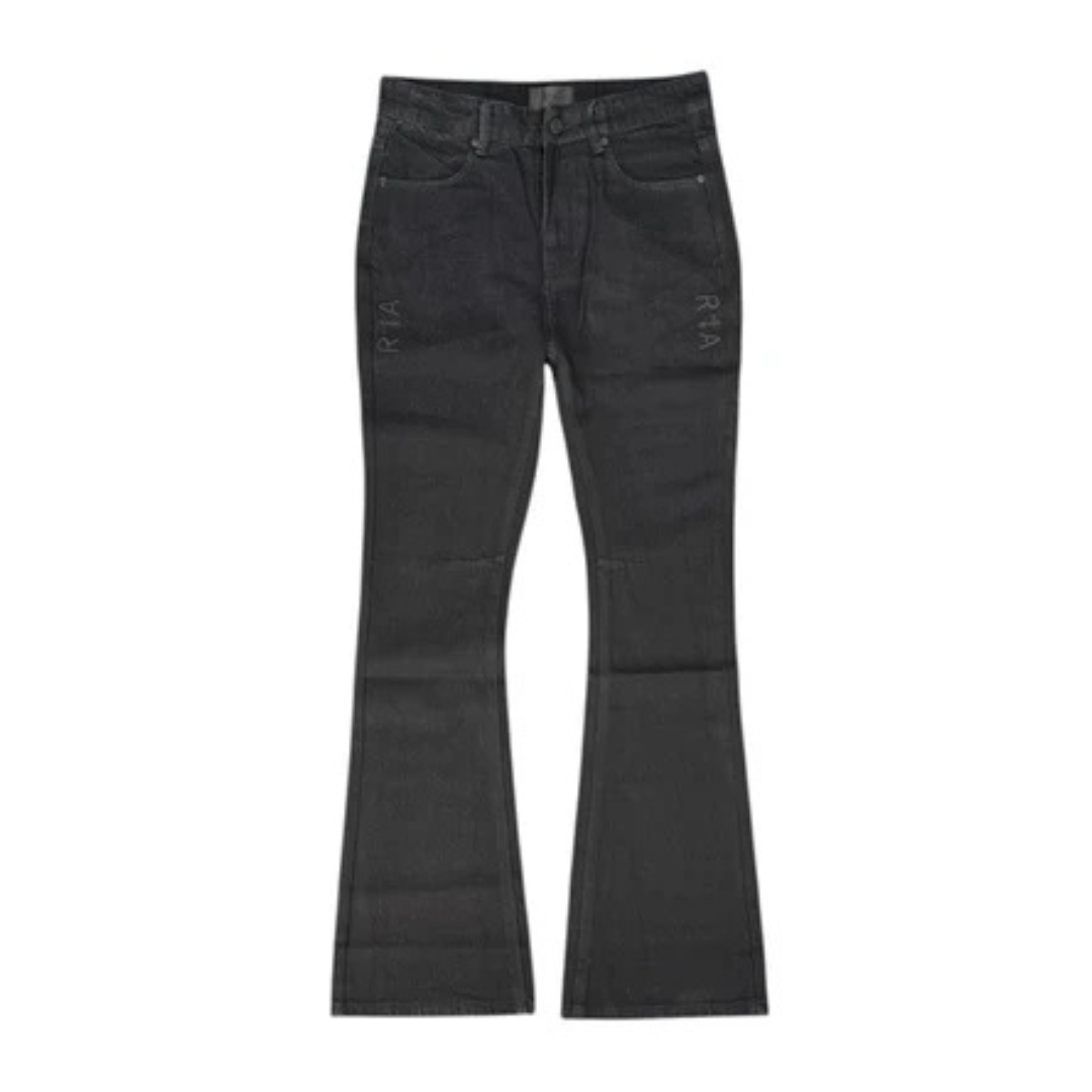 RtA Mael Flare Denim - Black Side Cross