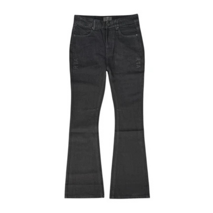 RtA Mael Flare Denim - Black Side Cross