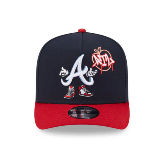 New Era 9FiftyAF Atlanta Braves Cartoon Snapback - Navy/Red