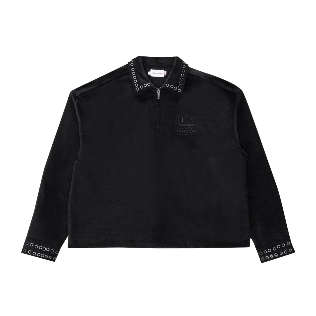 Honor The Gift Brushed 1/4 Zip Jacket - Black