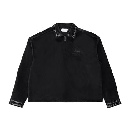 Honor The Gift Brushed 1/4 Zip Jacket - Black