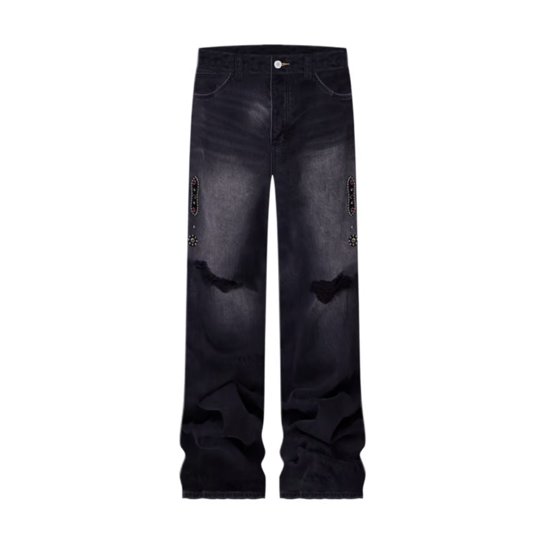 MNML Ultra-Baggy Mojave Denim Jeans - Washed Black