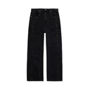 Homme Femme Studded Denim Jeans - Black Wash