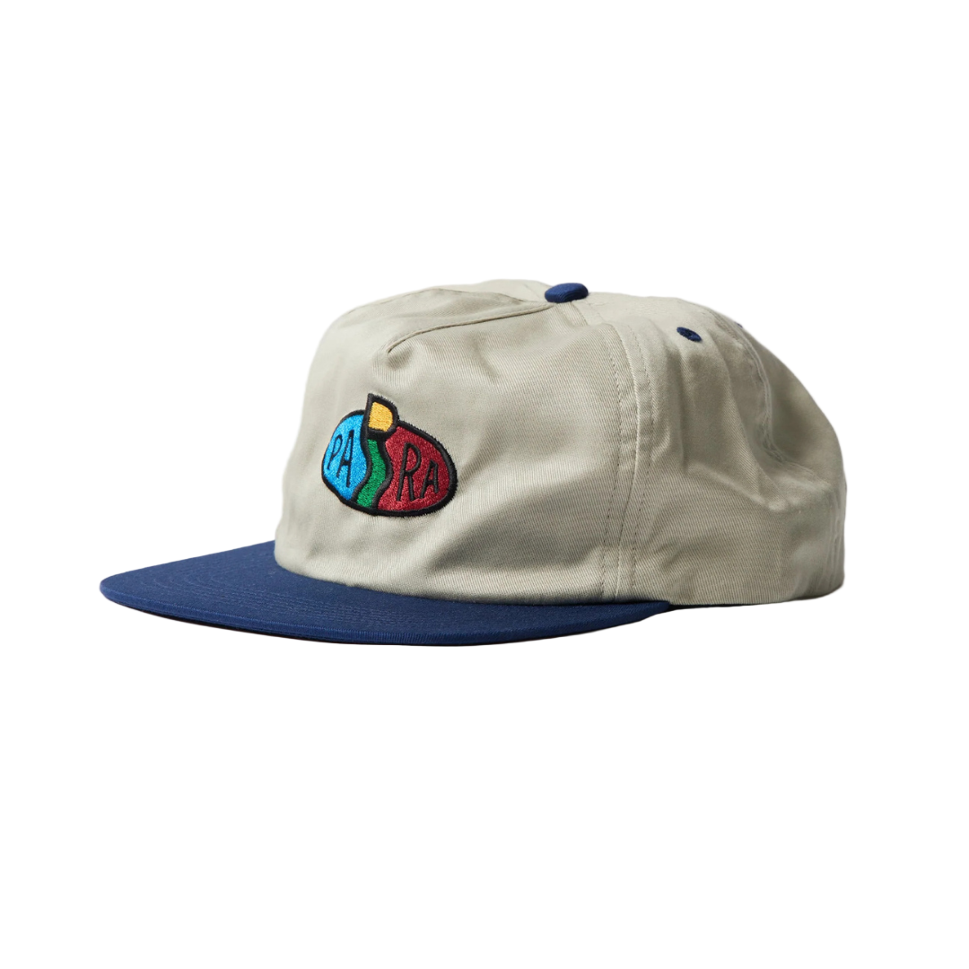 Parra Legs Logo 5 Panel Hat - Off White