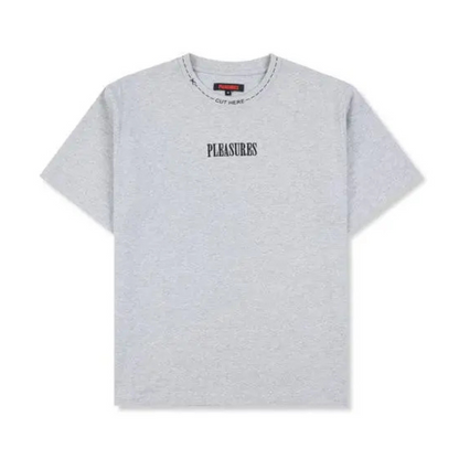 Pleasures "Cut Here" Heavyweight Shirt - Heather Grey