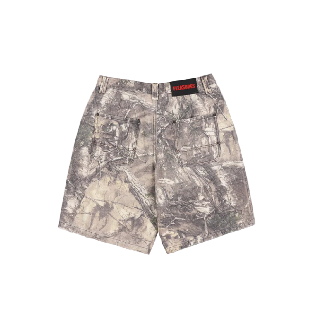 Pleasures Hunt Canvas Jorts - Sand Camo