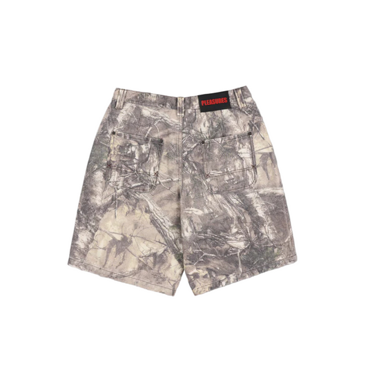 Pleasures Hunt Canvas Jorts - Sand Camo