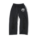 Lonely Hearts Club Diamond Rhinestone Sweatpants - Off Black
