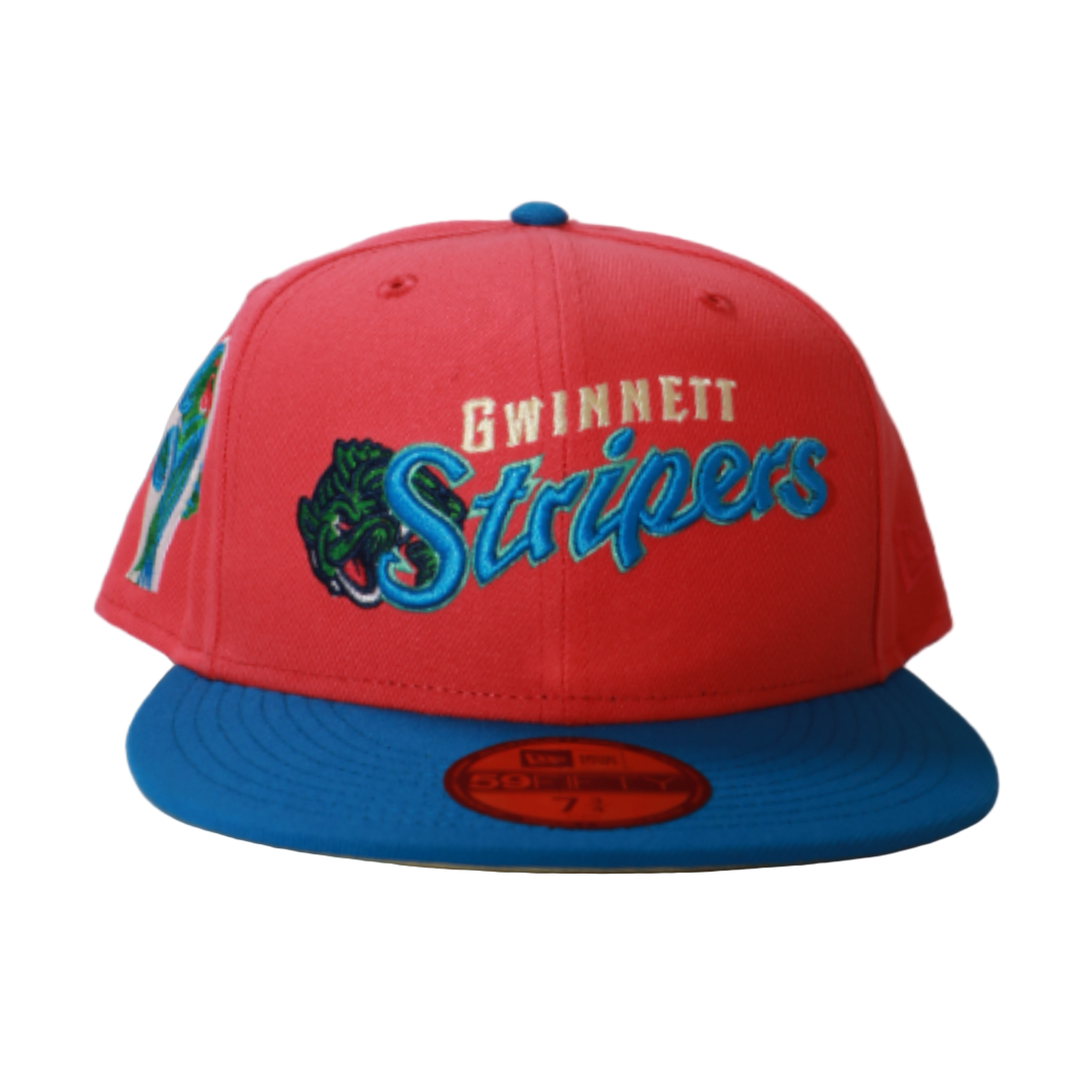 New Era 59Fifty Gwinnett Stripers Fitted - Salmon/Blue