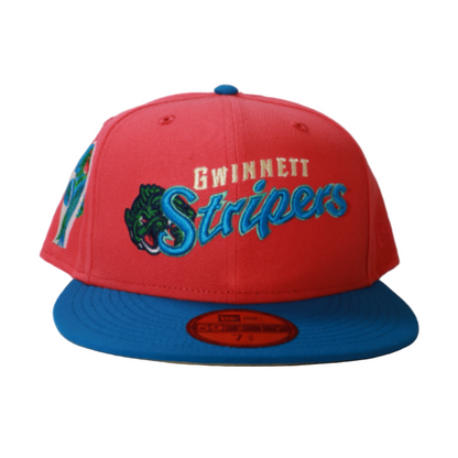 New Era 59Fifty Gwinnett Stripers Fitted - Salmon/Blue