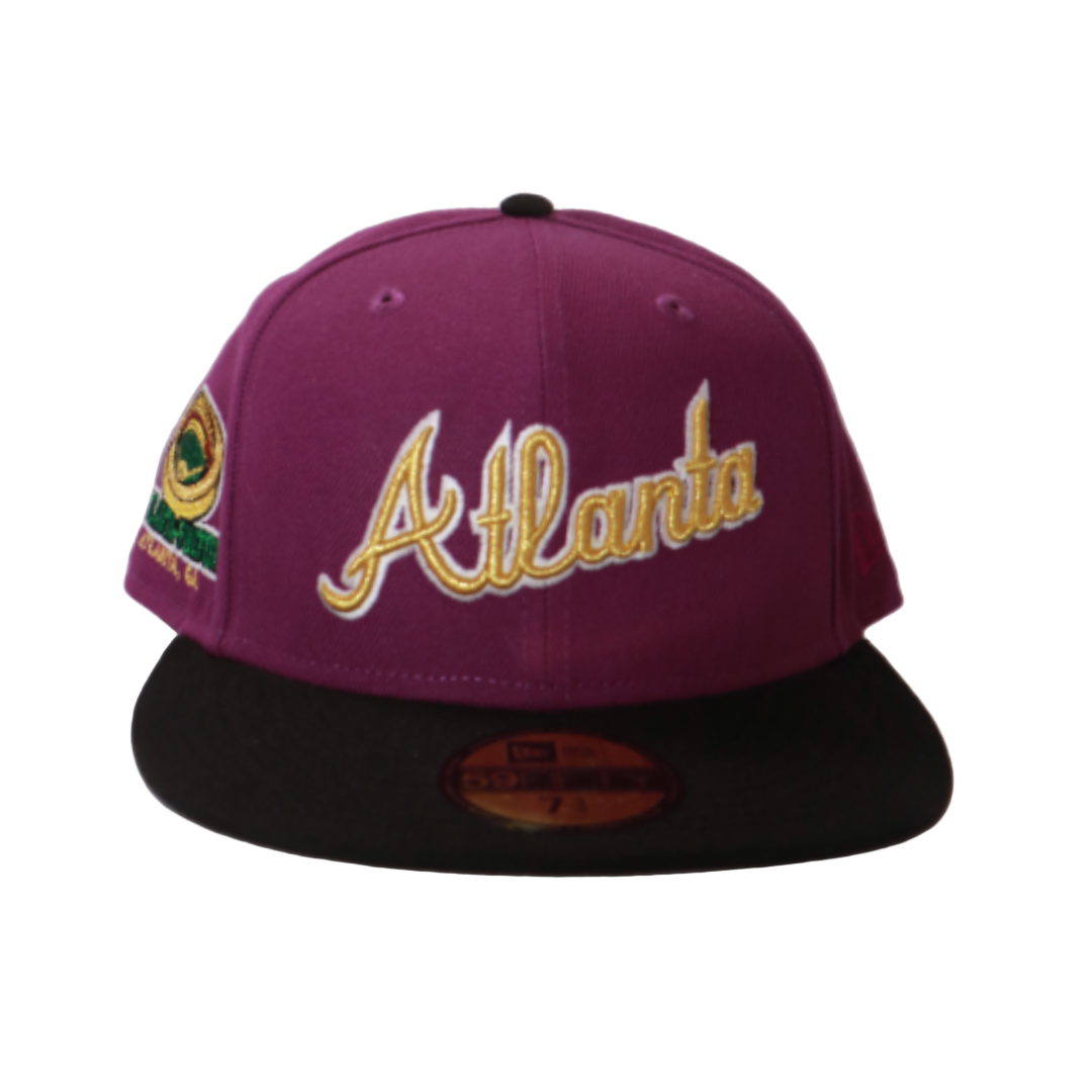 New Era 59Fifty Atlanta-Fulton Stadium Fitted - Grape/Gold (Black Brim)