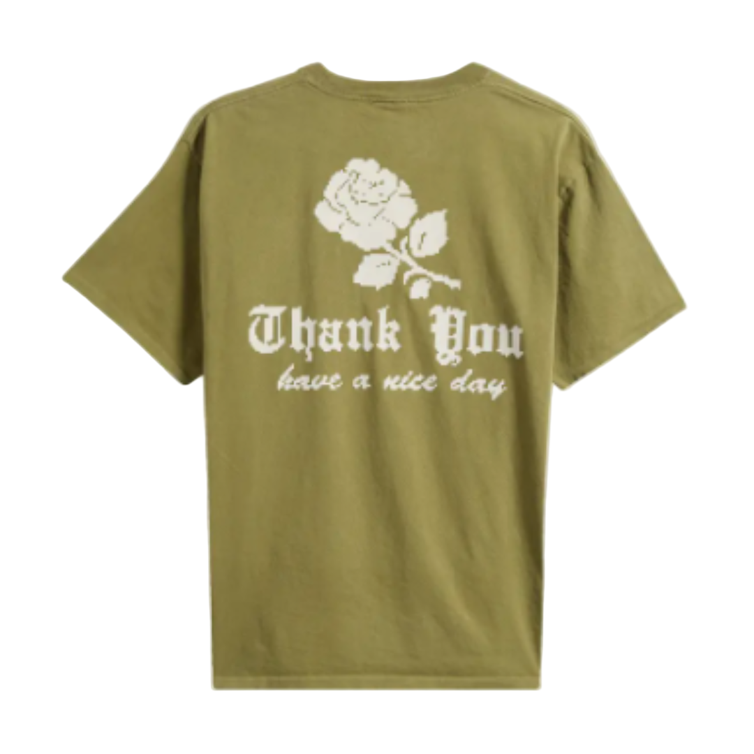 Market "Thank You" Needlepoint T-Shirt - Sea Kelp