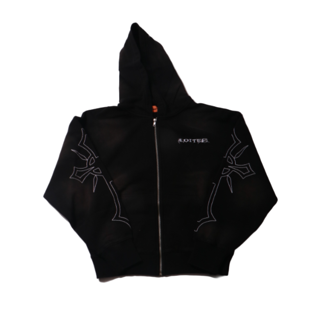 Loiter Atmosphere Full-Zip Hoodie - Vintage Black