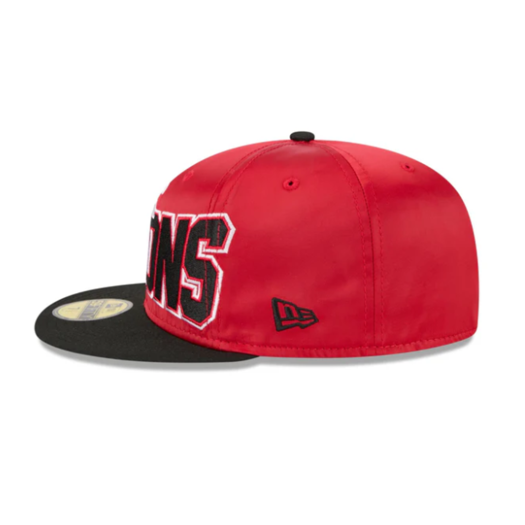 New Era 5950 Atlanta Falcons Satin Fitted - Dark Red