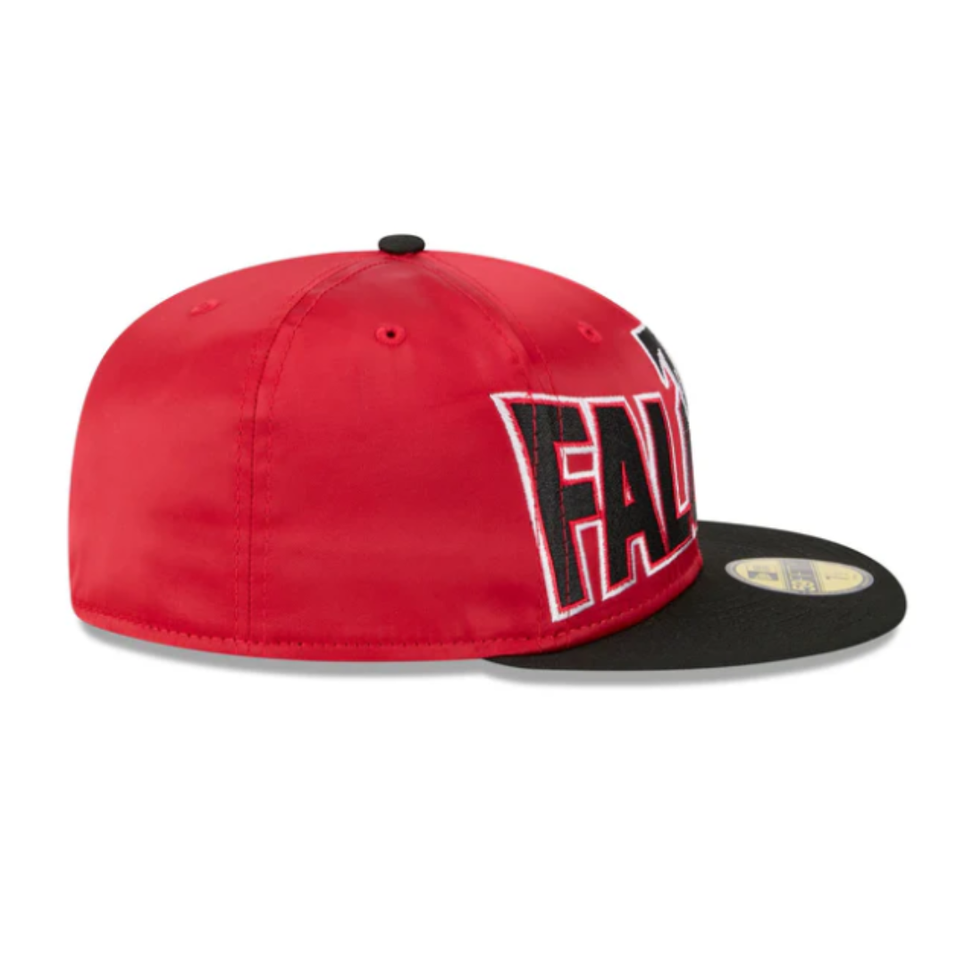 New Era 5950 Atlanta Falcons Satin Fitted - Dark Red