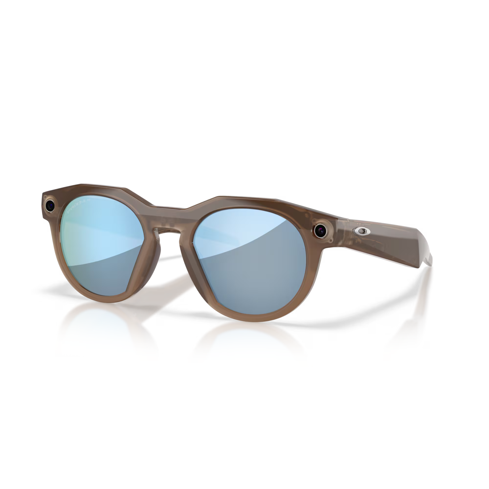 Oakley x META HSTN Polarized Prizm Deep Water Lens Sunglasses w/ Camera - Brown Smoke