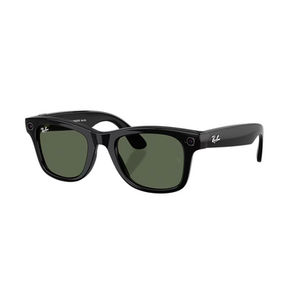 Ray-Ban x Meta Gen 2 Wayfarer G15 Green Lens Sunglasses w/ Camera - Shiny Black