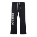 Purple "Half & Half" Sweatpants - Black